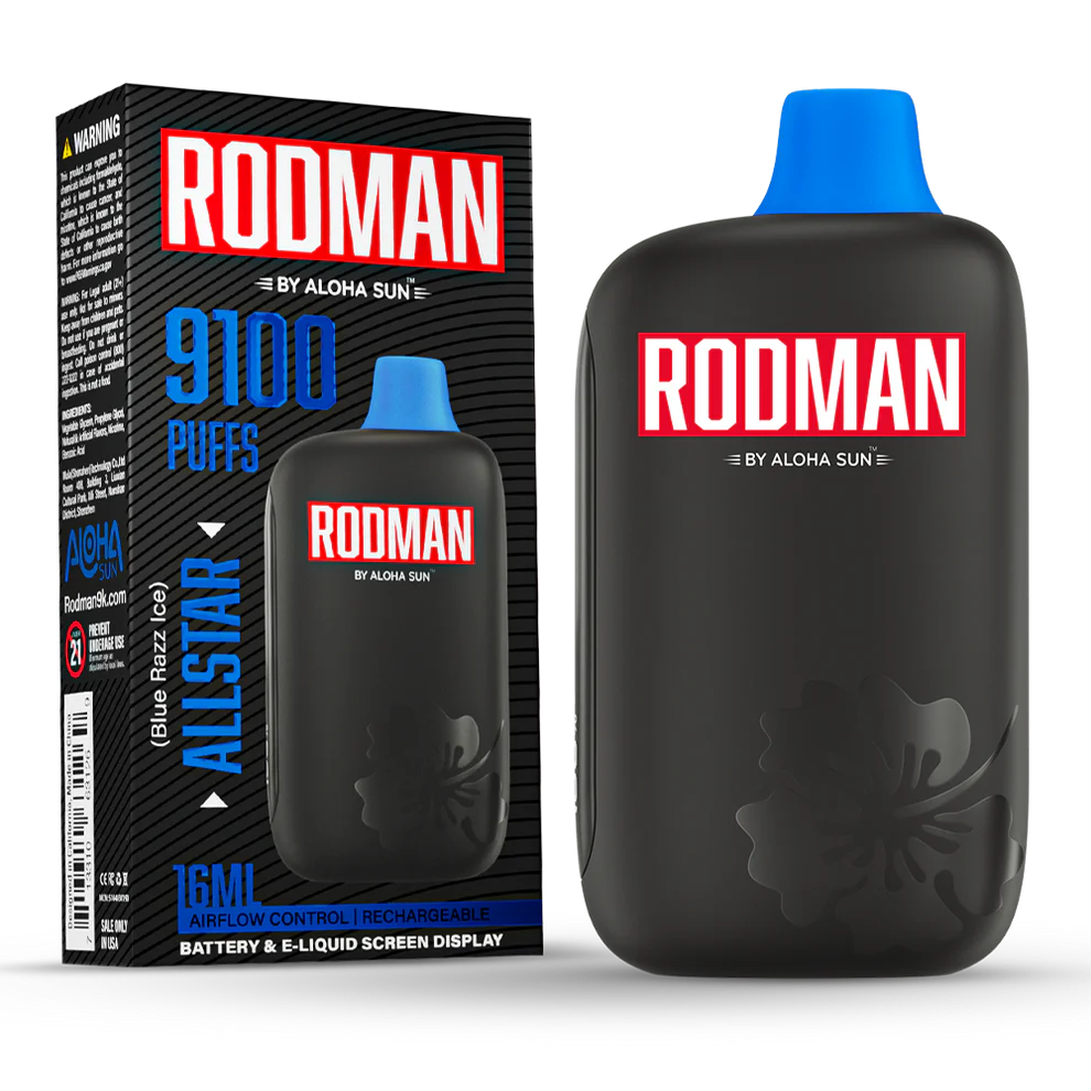 VAPE 9.1k - 20k RODMAN - BlueRazz ice (frambuesa)