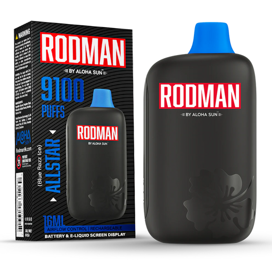 VAPE 9.1k - 20k RODMAN - BlueRazz ice (frambuesa)